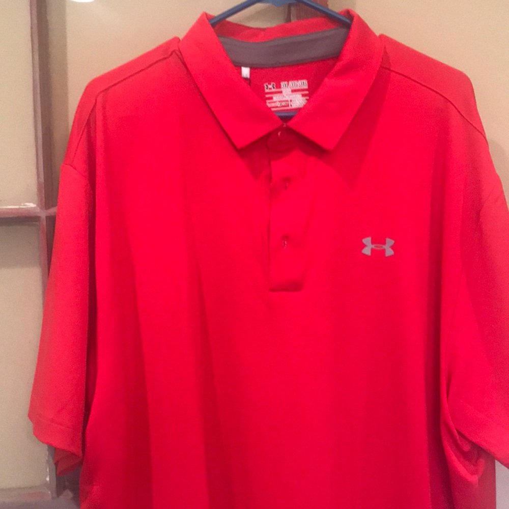 New red under armor shirt